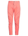 Dsquared2 Man Pants Coral Size 32 Cotton, Elastane In Red