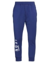 Dsquared2 Icon-print Cotton Track Pants In Electric Blue