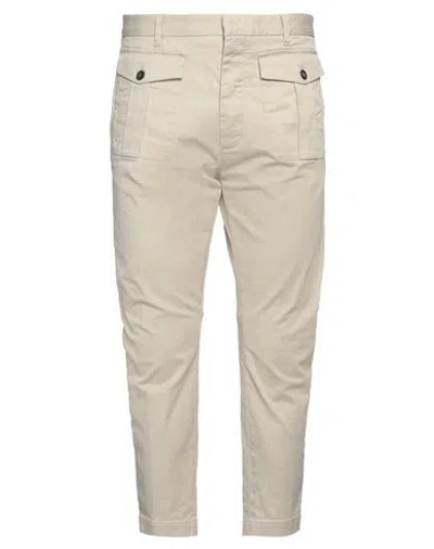 Dsquared2 Man Pants Grey Size 38 Cotton, Elastane