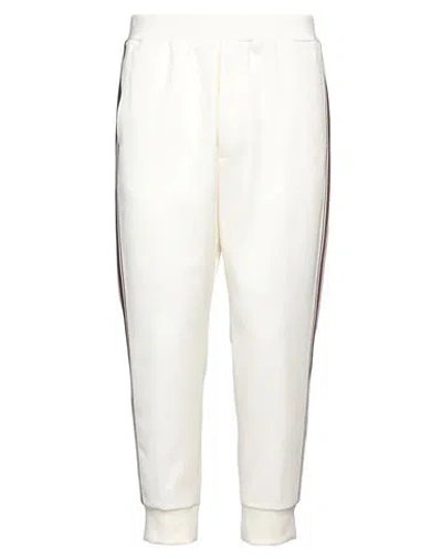 Dsquared2 Man Pants Ivory Size 36 Polyester, Virgin Wool, Polyamide, Elastane In White