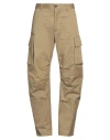 Dsquared2 Man Pants Khaki Size 38 Cotton, Elastane In Beige