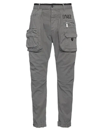 Dsquared2 Man Pants Lead Size 30 Cotton, Elastane In Grey