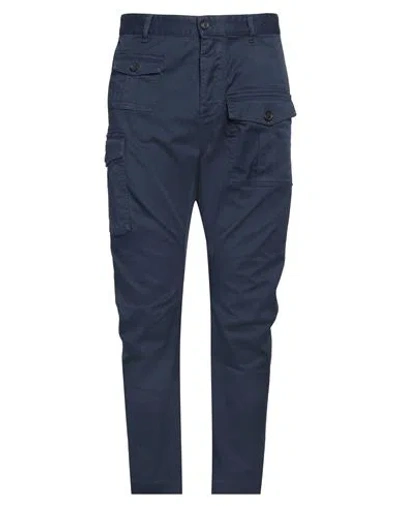 Dsquared2 Man Pants Midnight Blue Size 36 Cotton, Elastane