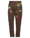 Dsquared2 Man Pants Military Green Size 32 Cotton, Polyester In Green