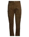 Dsquared2 Man Pants Military Green Size 34 Cotton, Elastane