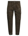 Dsquared2 Man Pants Military Green Size 36 Cotton, Elastane