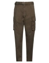 Dsquared2 Man Pants Military Green Size 38 Cotton, Elastane In Brown