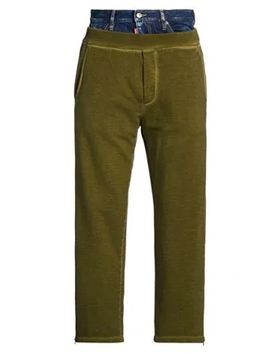 Dsquared2 Man Pants Military Green Size M Cotton