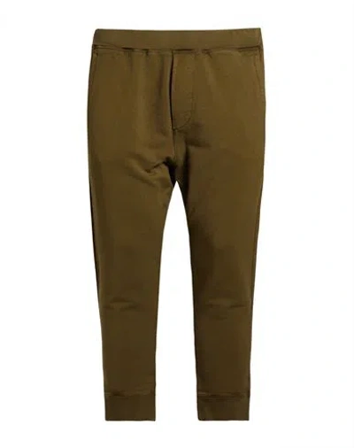 Dsquared2 Man Pants Military Green Size M Cotton In Multi