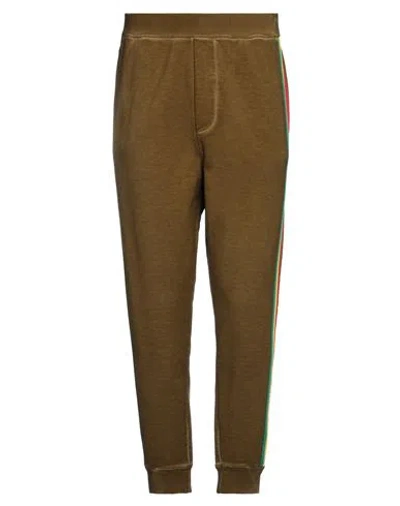 Dsquared2 Man Pants Military Green Size L Cotton