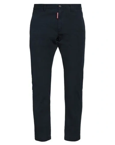 Dsquared2 Man Pants Navy Blue Size 38 Cotton