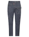 Dsquared2 Man Pants Navy Size 32 Cotton, Elastane In Navy Blue