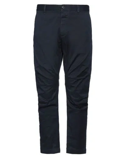 Dsquared2 Man Pants Navy Size 36 Cotton, Elastane In Navy Blue