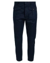 Dsquared2 Man Pants Navy Size 28 Cotton, Elastane In Navy Blue