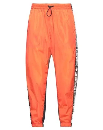 Dsquared2 Man Pants Orange Size 36 Polyamide, Polyester