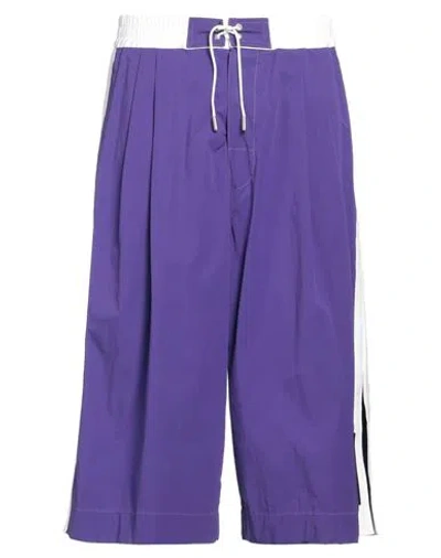 Dsquared2 Man Pants Purple Size 38 Cotton, Elastane