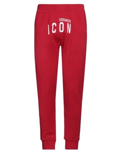DSQUARED2 DSQUARED2 MAN PANTS RED SIZE L COTTON, ELASTANE
