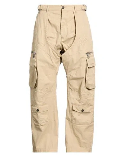 Dsquared2 Man Pants Sand Size 28 Cotton In Beige