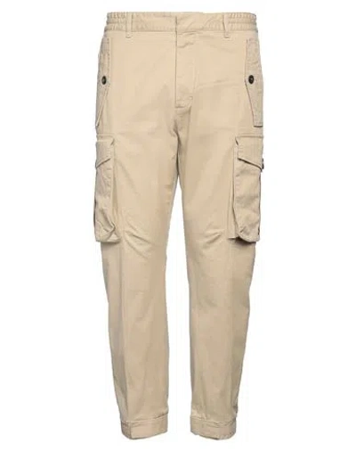 Dsquared2 Man Pants Sand Size 34 Cotton, Elastane In Beige
