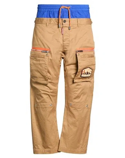 Dsquared2 Man Pants Sand Size 38 Cotton, Elastane In Brown