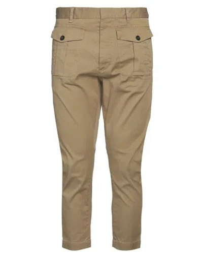 Dsquared2 Man Pants Sand Size 40 Cotton, Elastane In Beige