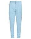 Dsquared2 Man Pants Sky Blue Size 34 Virgin Wool In Blue