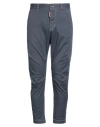 Dsquared2 Man Pants Slate Blue Size 32 Cotton, Elastane