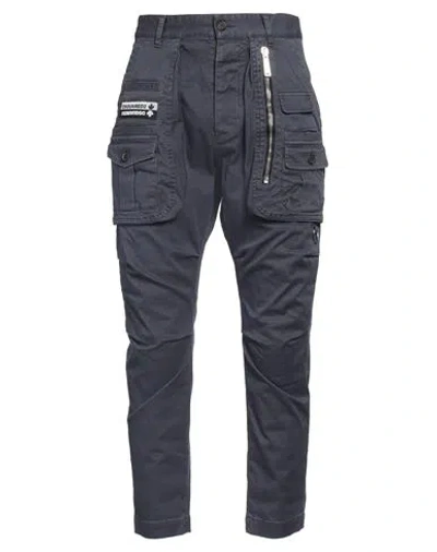 Dsquared2 Man Pants Slate Blue Size 28 Cotton, Elastane