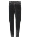 Dsquared2 Man Pants Charcoal Size 40 Cotton, Elastane, Cow Leather In Grey