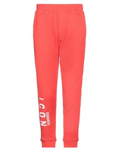 Dsquared2 Man Pants Tomato Red Size M Cotton, Elastane