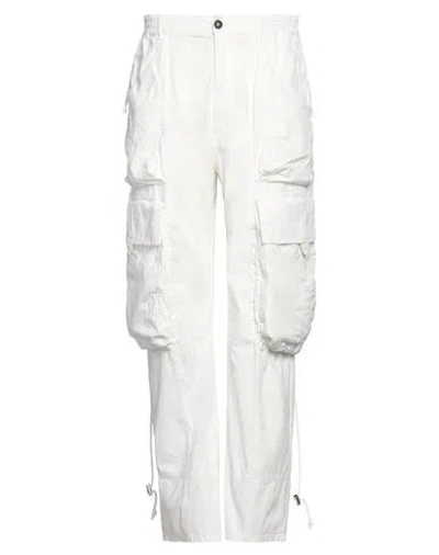 Dsquared2 Man Pants White Size 34 Cotton, Elastane