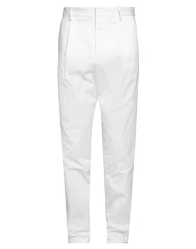 Dsquared2 Man Pants White Size 38 Cotton, Elastane