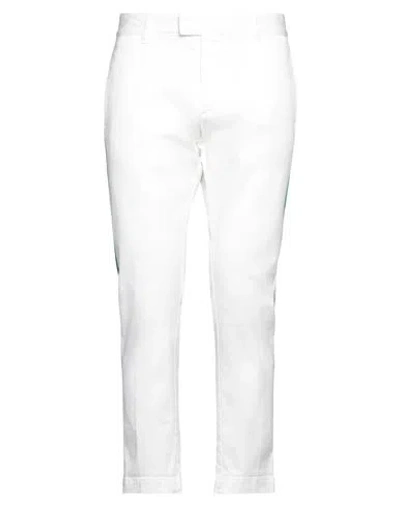 Dsquared2 Man Pants White Size 38 Cotton, Elastane