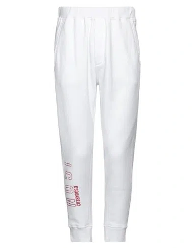 Dsquared2 Man Pants White Size L Cotton