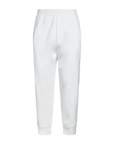 Dsquared2 Man Pants White Size Xxl Cotton, Elastane