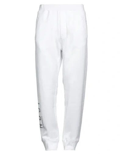 Dsquared2 Man Pants White Size Xxxl Cotton, Elastane