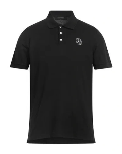 Dsquared2 Man Polo Shirt Black Size L Cotton