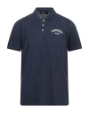 Dsquared2 Man Polo Shirt Navy Size L Cotton, Viscose In Navy