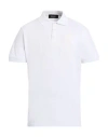 Dsquared2 Man Polo Shirt White Size M Cotton In White