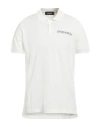 Dsquared2 Man Polo Shirt White Size L Cotton
