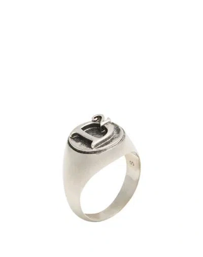 Dsquared2 Man Ring Silver Size L Metal