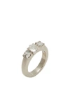 Dsquared2 Man Ring Transparent Size 10.5 Silver, Crystal In Transparent