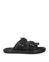 Dsquared2 Man Sandals Black Size 9 Leather In Black