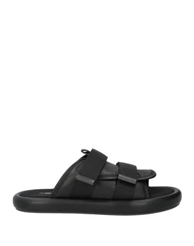Dsquared2 Man Sandals Black Size 9 Leather