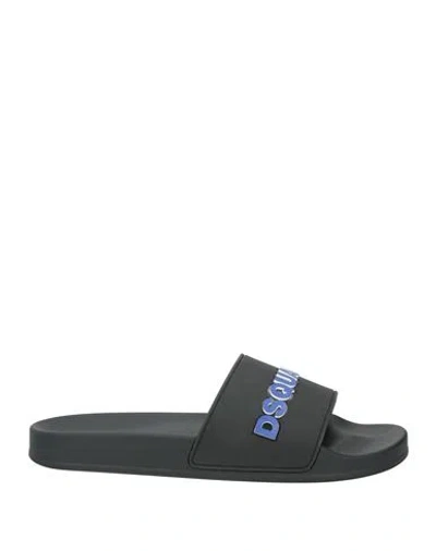 Dsquared2 Man Sandals Black Size 9 Synthetic Material