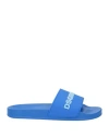 Dsquared2 Man Sandals Blue Size 9 Rubber