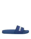 Dsquared2 Man Sandals Bright Blue Size 9 Rubber