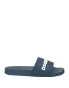 Dsquared2 Man Sandals Navy Size 9 Rubber In Blue