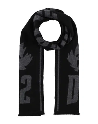 Dsquared2 Man Scarf Grey Size - Virgin Wool In Gray