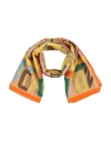 Dsquared2 Man Scarf Orange Size - Cotton, Silk In Orange